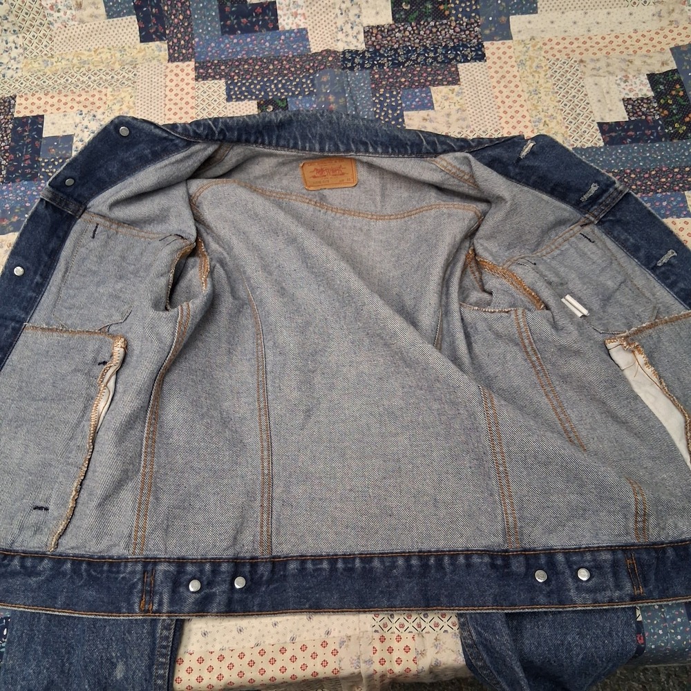 Vintage 1985 Levis Type 3 Denim Trucker Jacket Size 40 70506 0216 Made in USA - Picture 3 of 13